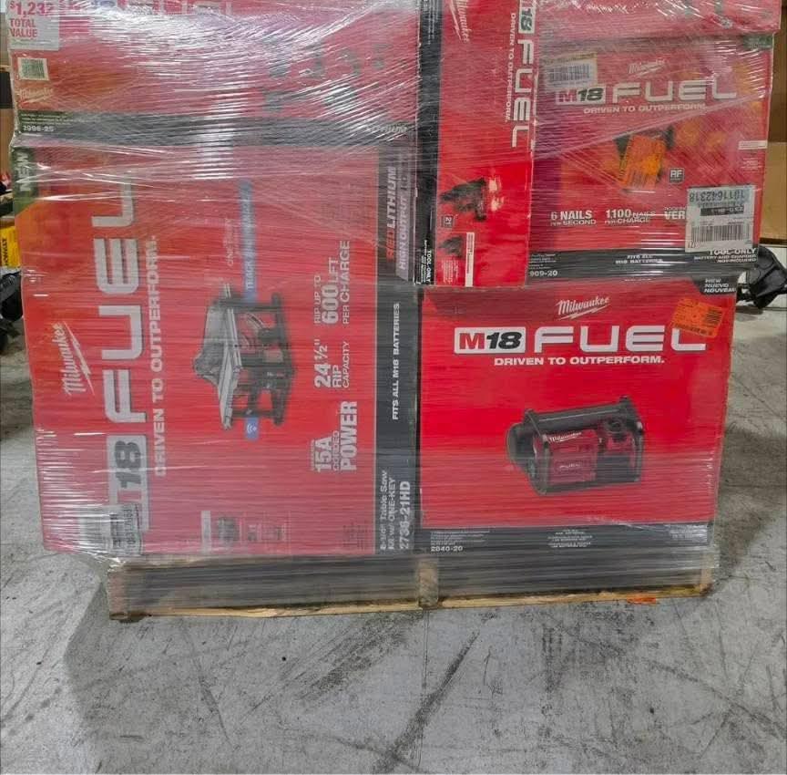 Wholesale Milwaukee Tools Pallet | 25+ Units — Best Profitable Lot 1 Milwaukee Tools Pallet1